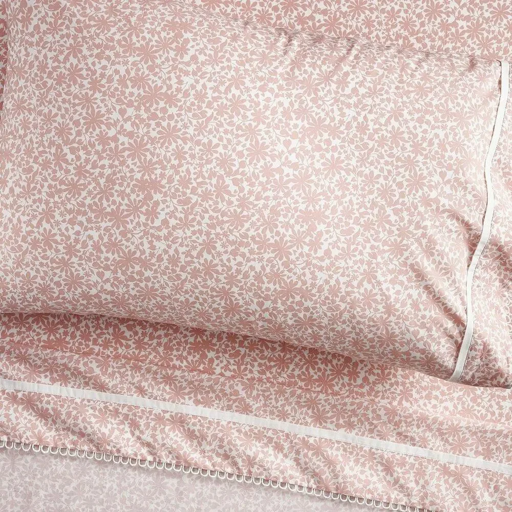 Pottery Barn x Julia Berolzheimer FULL Sheet Set Organic Blooming Floral NWT